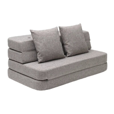 by Klipklap 3 Fold Sofa XL Soft - Blue Grey w. Grey