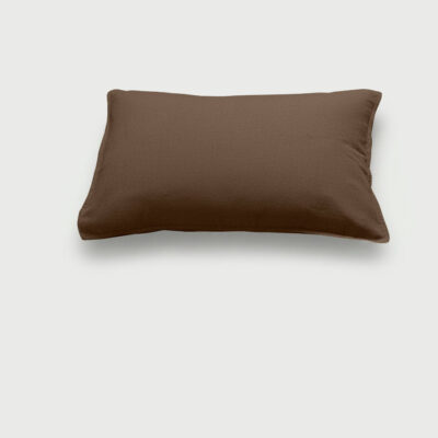 DAWN Hør Bomuld Pudebetræk (50x70) - Chocolate - 100% økologisk bomuld -
