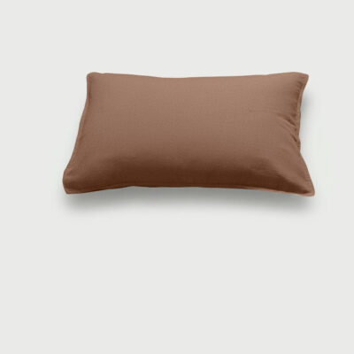 DAWN Hør Bomuld Pudebetræk (70x70) - Mocha Brown - 100% økologisk bomuld -
