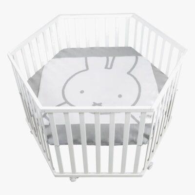 Roba Hexagon Kravlegård med Hjul, Miffy White