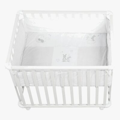 Roba Kravlegård med Hjul, Fox & Bunny White