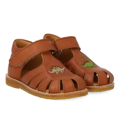 Sandal m. Dino Broderi - Cognac - 20