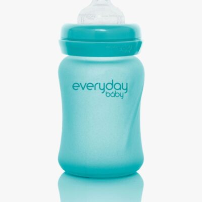 Everyday Baby Varmeindikator Sutteflaske Glas 150 ml, Turkis