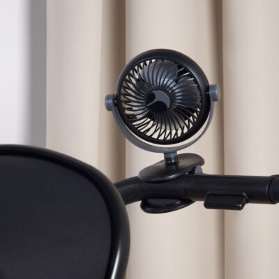 Beemoo Barnevognsventilator, Black/Grey