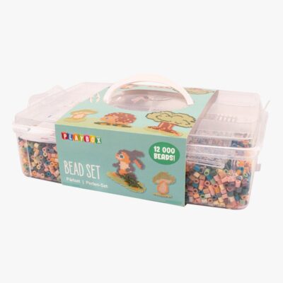 Playbox Hobbytaske med Rørperler Blanding Af Støvede Pastelfarver 12000 Stk.