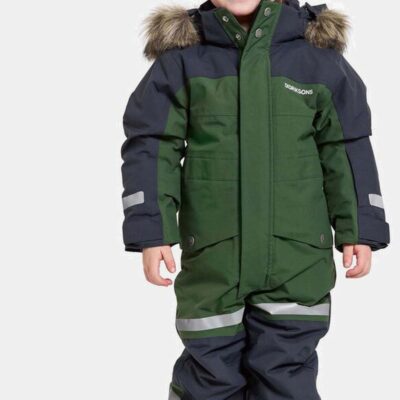 Didriksons Bjärven Flyverdragt, Pine Green, 80, Vandtæt, Flyverdragt børn