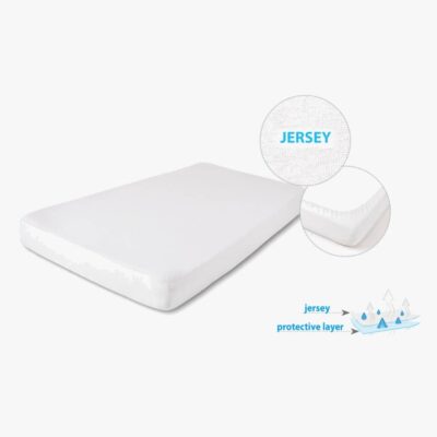 BabyMatex Jersey Waterproof Stræklagen 40x90, Light Grey