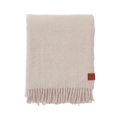 Uldplaid - 130x180 cm - Recycled uld/lammeuld - True Cream