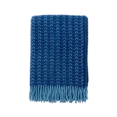 Uldplaid - 130x200 cm - 100% Lammeuld - Ilse Blue Aqua