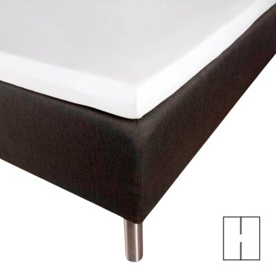 Kuvertlagen med H-split 180x210 cm - Splitlængde 80 cm- Hvid - 100% Bomuldssatin - Night & Day