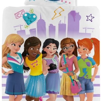 LEGO Friends sengetøj - 100% bomuld - Børnesengetøj 140x200 cm