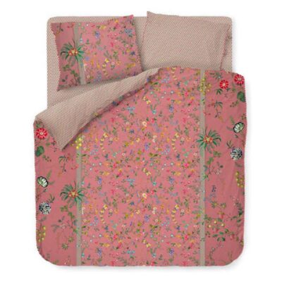 Blomstret sengetøj - Petites Fleur Pink - 2 i 1 sengesæt - 100% bomuld - Pip Studio sengetøj