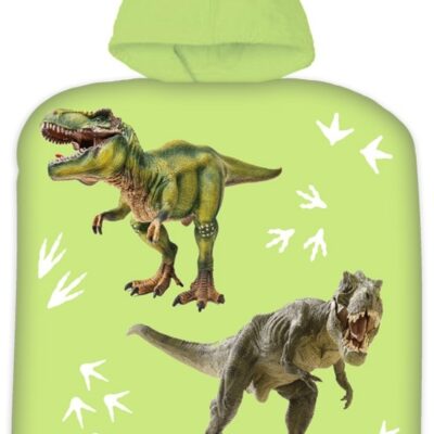 Badeponcho - Børnehåndklæde - Dinosaurus - 50x100 cm - 100% Bomuld