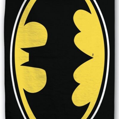 Batman håndklæde - 70x140 cm - 100% bomuld - Blødt badehåndklæde med Batman logo