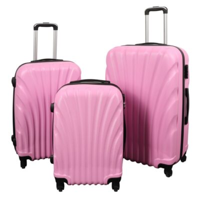 Kuffert - Musling lyserød - Praktisk hardcase kuffert