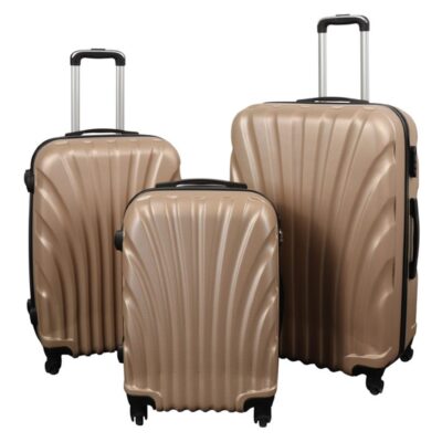 Kuffert - Musling guld - Praktisk hardcase kuffert