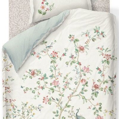 Pip studio sengetøj - Okinawa white - Blomstret sengetøj - Dobbeltsidet sengesæt - 100% bomuld