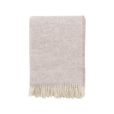 Uldplaid - 130x200 cm - 100% Lammeuld - Stella Light Grey