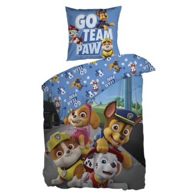 Paw Patrol sengetøj - 100% økologisk bomuld - Børnesengetøj 140x200 cm - Go Team