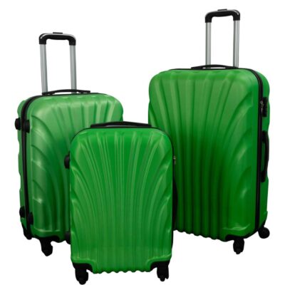 Kuffert - Musling grøn - Praktisk hardcase kuffert