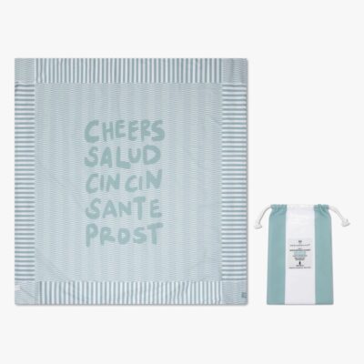 Swim Essentials Luxe Strandhåndklæde 180x180, Green White Cheers