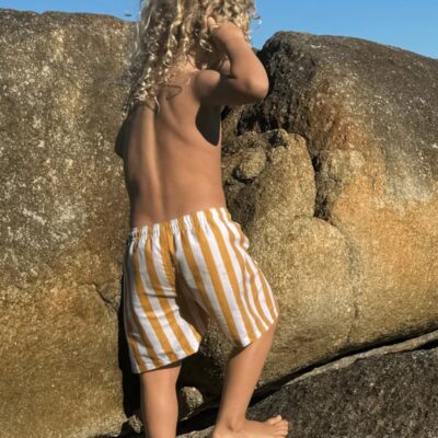 Swim Essentials Badeshorts, Flow Yellow/White, 122-128