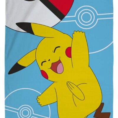 Pikachu håndklæde - 70x140 cm - 100% bomuld - Blødt badehåndklæde med Pikachu fra Pokémon