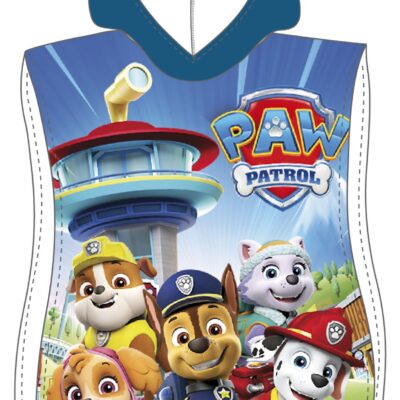 Badeponcho - Blå Paw Patrol børneponcho - 50x115 cm - Let og hurtig tørrende poncho til børn