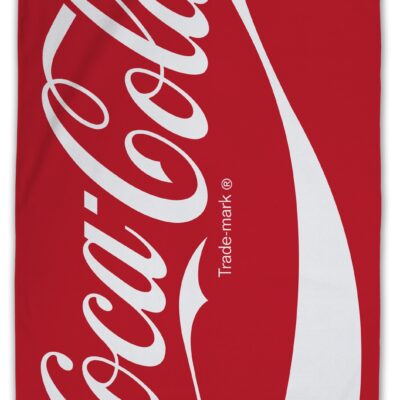 Coca Cola håndklæde - 70x140 cm - 100% bomuld - Blødt badehåndklæde med Coca Cola logo