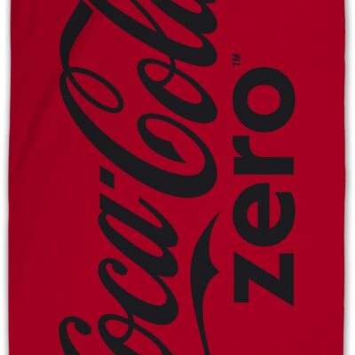 Coca Cola Zero håndklæde - 70x140 cm - 100% bomuld - Blødt badehåndklæde med Coca Cola Zero logo