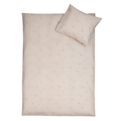 Kanin sengetøj - 100% bomuld - Baby sengetøj 70x100 cm - Beige