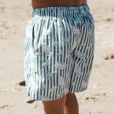 Swim Essentials Badeshorts, Surf Dogs Green, 98-104