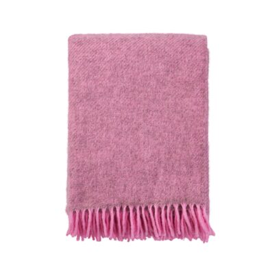 Uldplaid - 130x200 cm - Gotlanduld/lammeuld - Gotland Pink