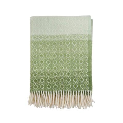 Uldplaid - 130x200 cm - 100% Lammeuld - Havanna Green Multi
