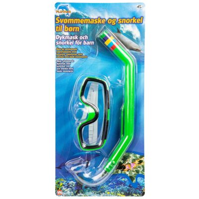 Maske og snorkel sæt - Svømmemaske og snorkel til børn - Grøn