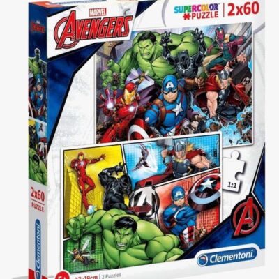 Marvel Avengers Puslespil 2x60 Brikker