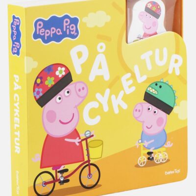 Gurli Gris Bog med Træfigurer - På Cykeltur