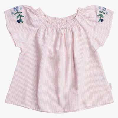 Petite Chérie Atelier Zola Bluse, Pink/White 104