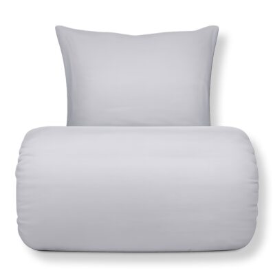 Bambus dobbelt sengetøj 200x220 cm - 100% bambus - Lysegråt satinvævet
