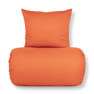 Bambus dobbelt sengetøj 200x220 cm - 100% bambus - Orange satinvævet