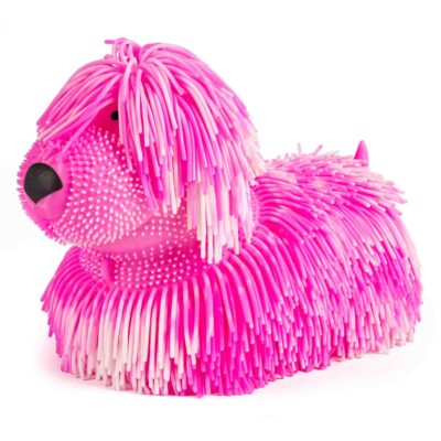 Langhåret stretchy hund 22 cm - Pink