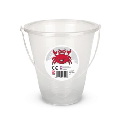 Legetøjspand - Gennemsigtig krabbespand - 23x23 cm - 4 L