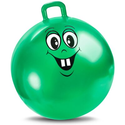 Grøn hoppebold 50 cm - Med håndtag