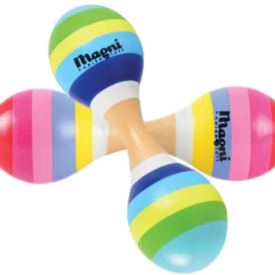 Maracas dobbelt med striber 1 stk