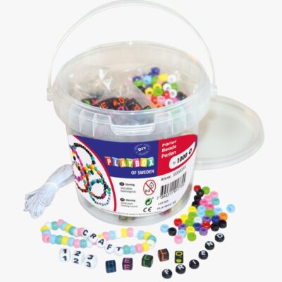 Playbox Bogstavsperler I Spand 1000 Stk