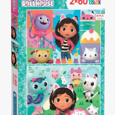 Clementoni Gabby's Dollhouse Puslespil 2x60 Brikker