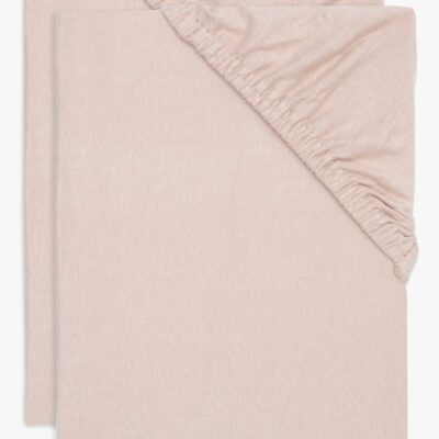 Jollein Stræklagen 2-pak Bomuldsstretch 60x120, Wild Rose