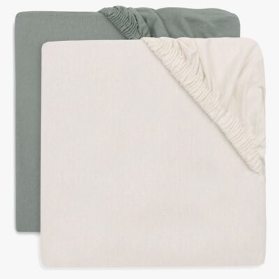 Jollein Stræklagener 2-pak 70x140, Sea Green/Ivory