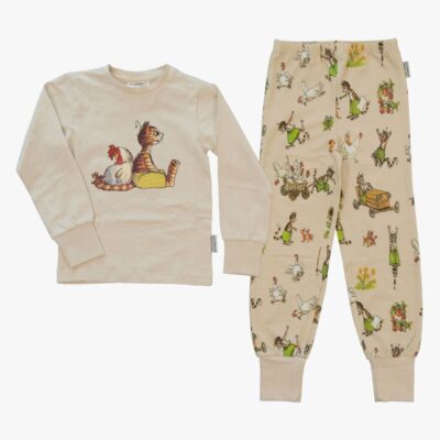 Geggamoja Pyjamas Todelt Peddersen & Findus, Beige, 110-116
