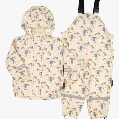 Geggamoja Foret Regnsæt Pippi Langstrømpe, Beige, 86-92